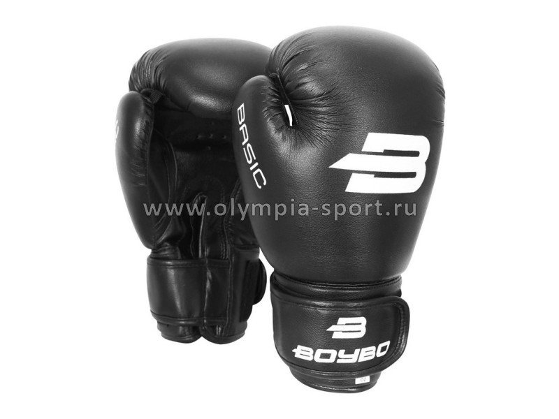 Перчатки бокс. BoyBo Basic BBG100 к/з черные