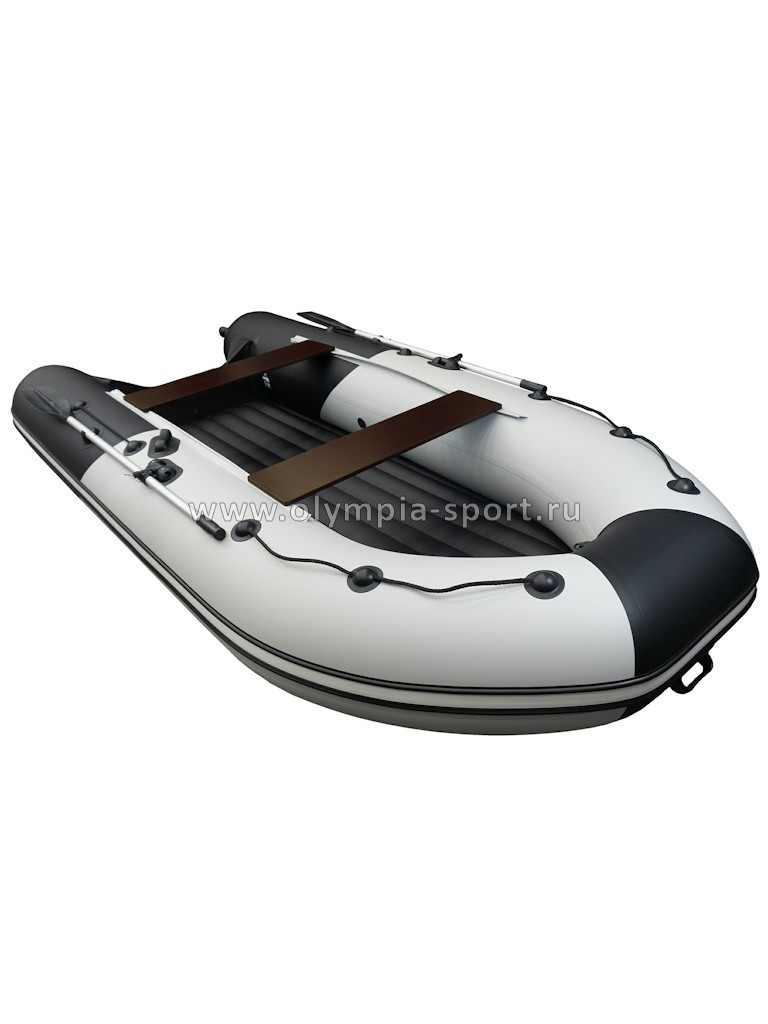 Лодка пвх Ривьера Компакт 3600 НДНД светло сер./черный