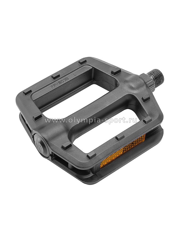 Педали FP-803B FEIMIN, ось 9/16" со светоотражателями, пластиковые чёрные