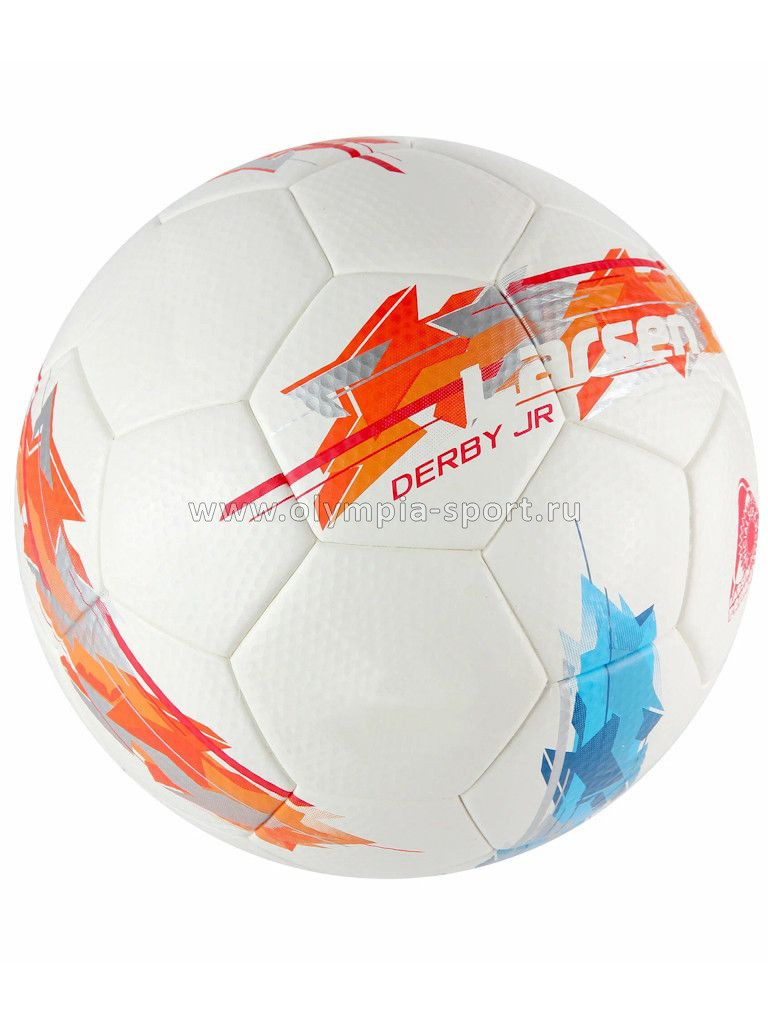 Мяч футбольный Larsen Derby Jr White/Orange/Blue р.4