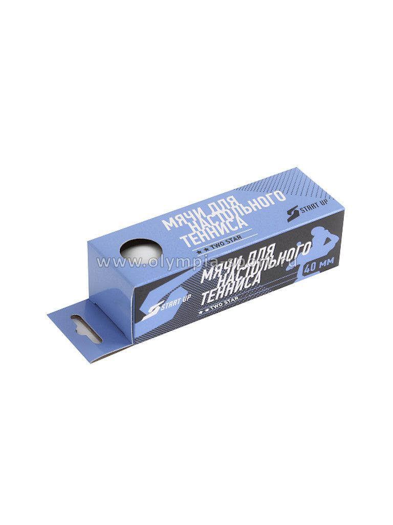 Мяч для настольного тенниса START UP 2 Star BA-01 40+ (пластик) (3шт.)