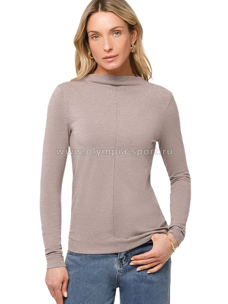 Джемпер женский Vilatte D49.113 кофейный меланж