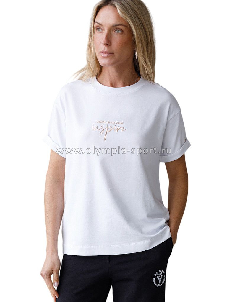 Футболка женская Vilatte D49.117 белый_inspire