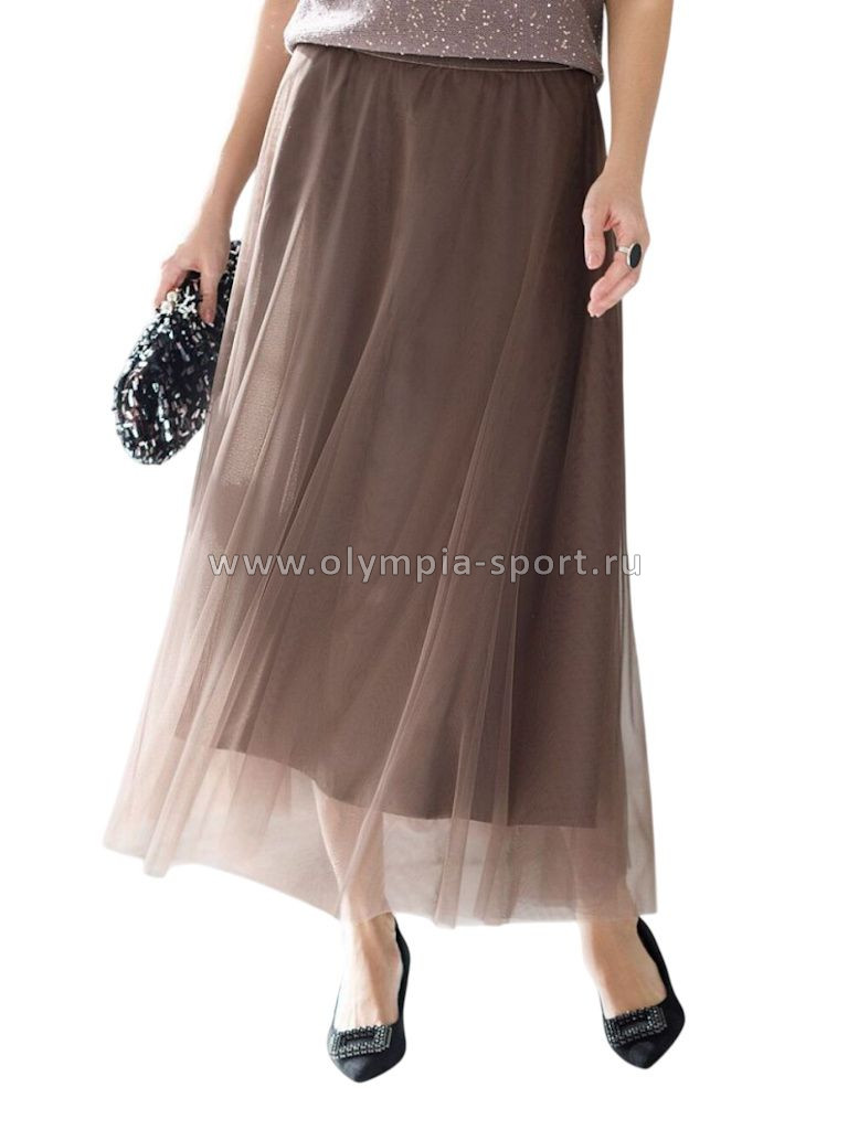 Юбка женская Vilatte D26.204 кофейный