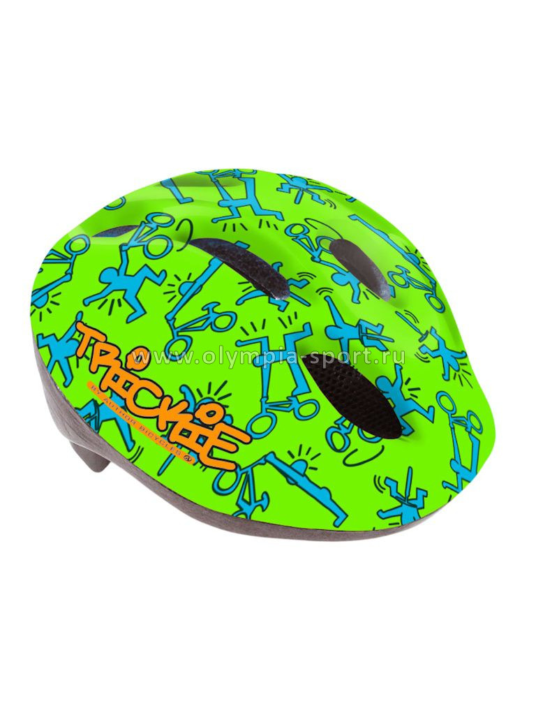 Шлем AUTHOR Trickie 153 детский/подр. с сеткой, зелено-синий 49-56см